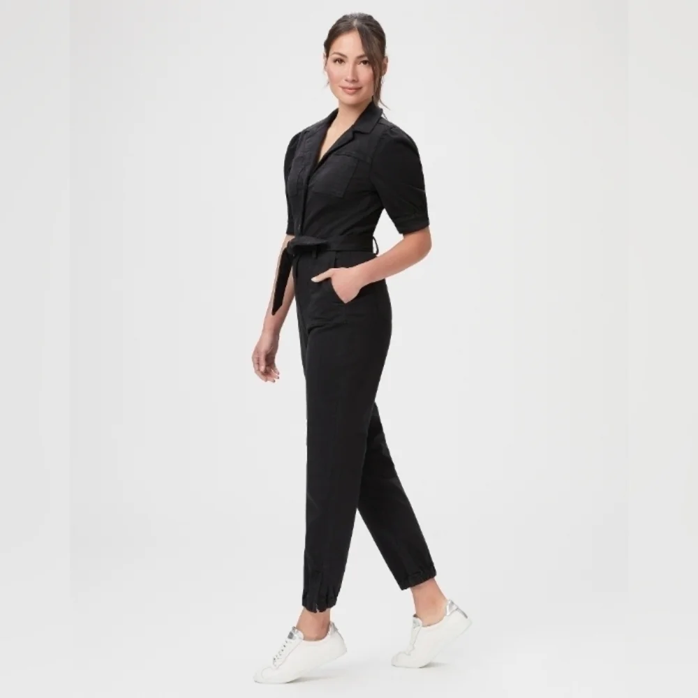 Paige Mayslie Shortsleeve Jumpsuit Washed Black sz 6